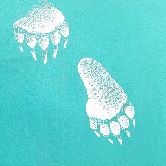 Grizzly Bear Real Trax T Shirt Vintage 80s All Over Print Nature Tee Made In USA - Picture 4 of 7